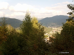 La vue sur Saint-Maurice depuis le chalet de Longeligoutte